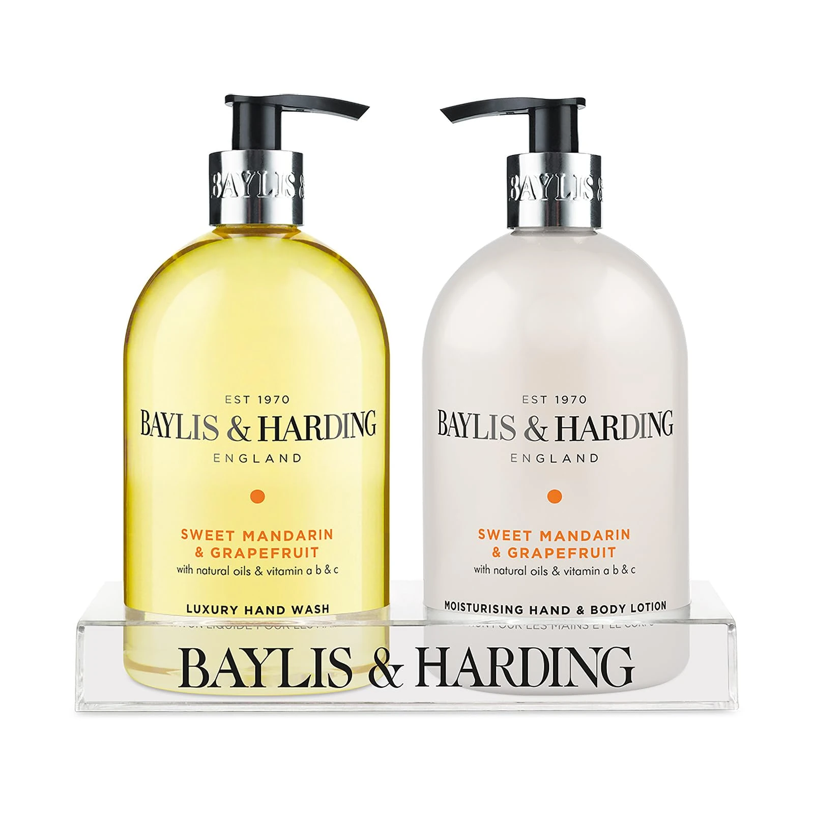 Baylis & Harding Sweet Mandarin & Grapefruit Hand Wash and Lotion Set (Pack of 1) - Vegan Friendly