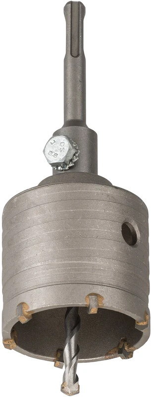 kwb Hollow Drilling Crown 80 mm Diameter Size, Carbide, SDS Plus Shaft, Impact Drill. incl. Center Drill