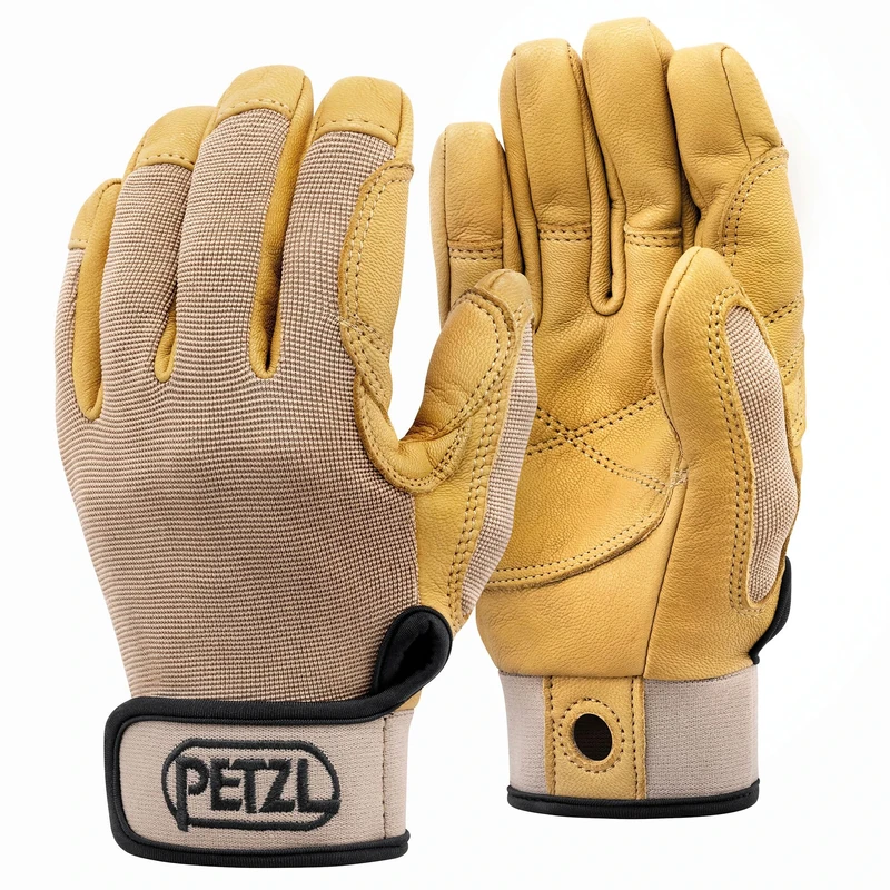 PETZL - Lightweight belay/rappel gloves CORDEX - Unisex, Tan , S