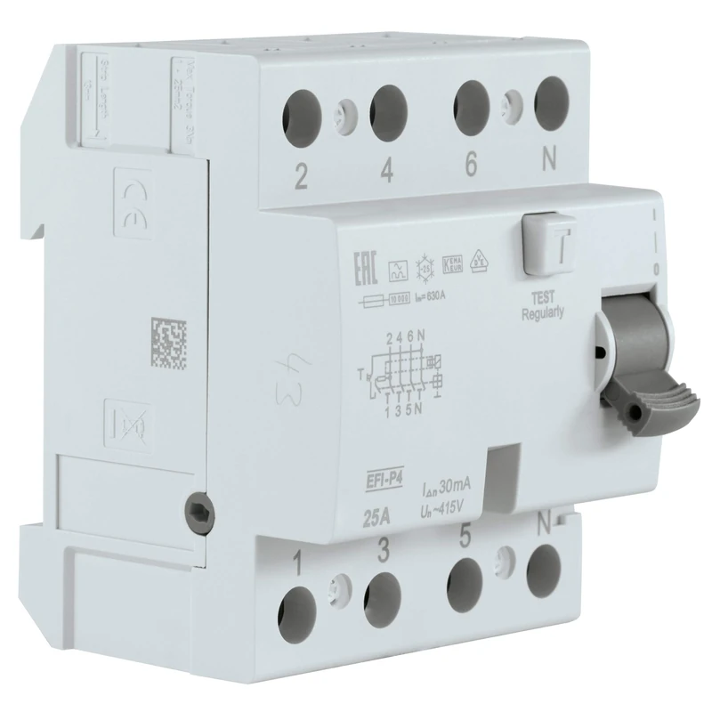 REV Ritter 0505480555 Residual-Current Circuit Breaker 25 A 4-Pin 0.03 A