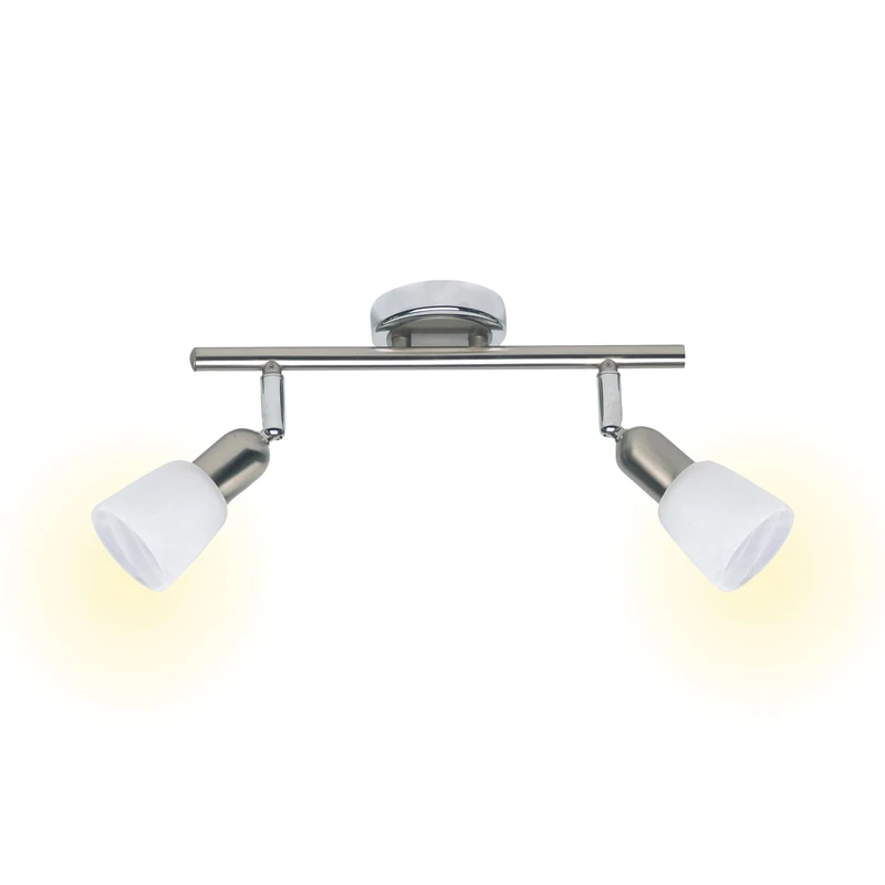 Brilliant Sofia Spotlight Bar 2–Bulb 2 x E14 Maximum 40 Watt Metal/Glass Iron/Chrome / 77 55313 Cruet Stand