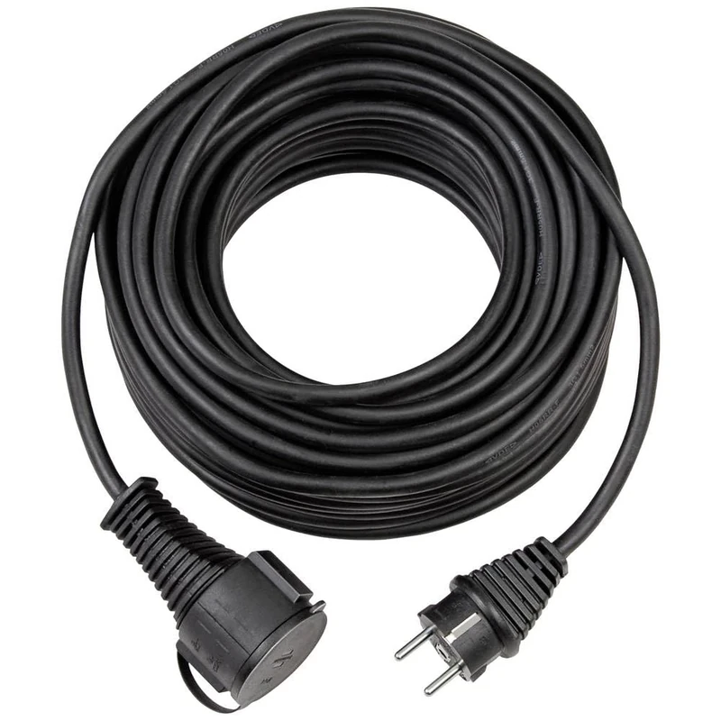 Brennenstuhl IP44 Quality Rubber Extension Cable 10 m Black 1161450
