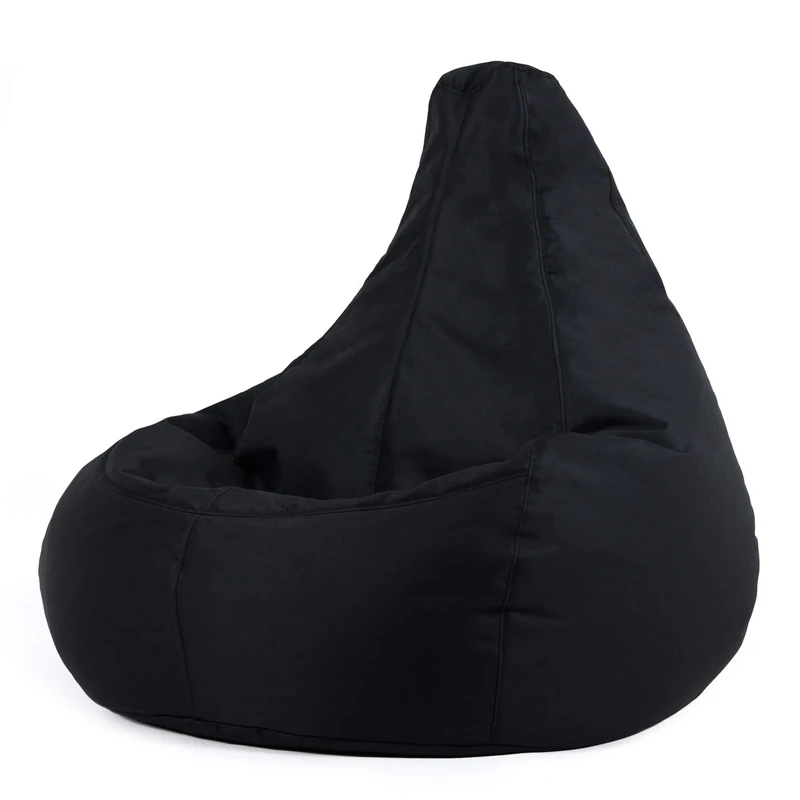 Bean Bag Bazaar Dalton Gaming Bean Bag Chair, Black, Water Resistant Fabric, Beanbag for Indoor and Outdoor Use with Filling Included, Gaming, Bedroom, Living Room, Garden