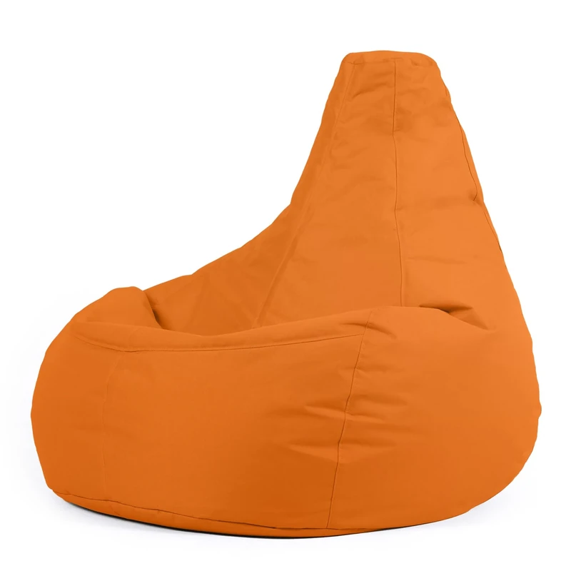 Bean Bag Bazaar Dalton Gaming Bean Bag Chair, Orange, Water Resistant Fabric, Beanbag for Indoor and Outdoor Use with Filling Included, Gaming, Bedroom, Living Room, Garden