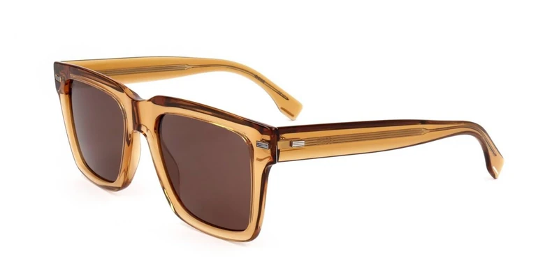 Hugo Boss Boss 1442/s 12J/70 BROWN ORANGE Sunglasses Men's Acetate, Standard, 53