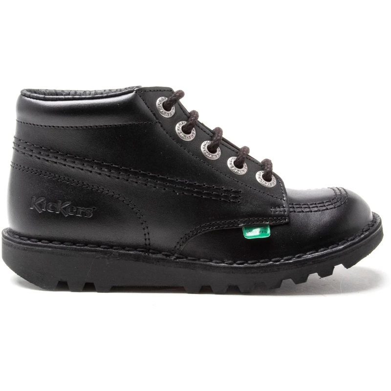 Kickers Junior Kick Hi J Black Classic Boot 1-KF0000409BTW 2 UK, 34 EU