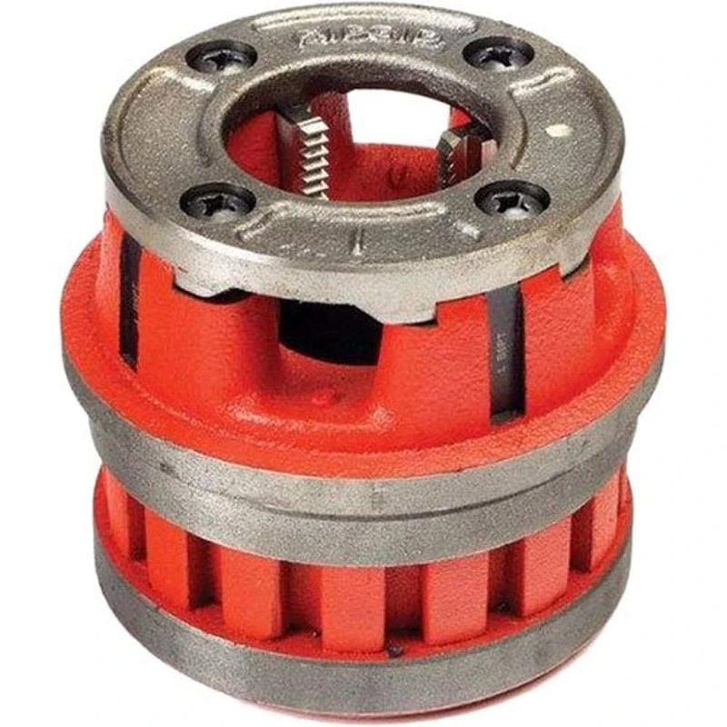 RIDGID 37405 Model 12-R Hand Threader Die Head, Alloy Right-Handed NPT Die Head for Nominal Pipe Size of 1-1/4-Inches,Red,Small
