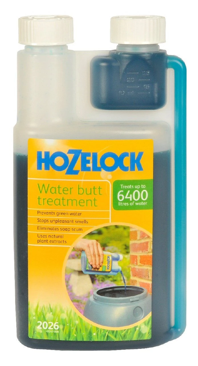 HOZELOCK - Waterbutt Treatment : Ideal for Water Butt, Non-toxic, Prevents Unpleasant Odours and Scum, Keeps Water Free From Slime and Algae [2026P8000]
