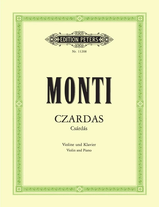 Monti: Czardas Violin and Piano Score - Edition Peters - Image 1