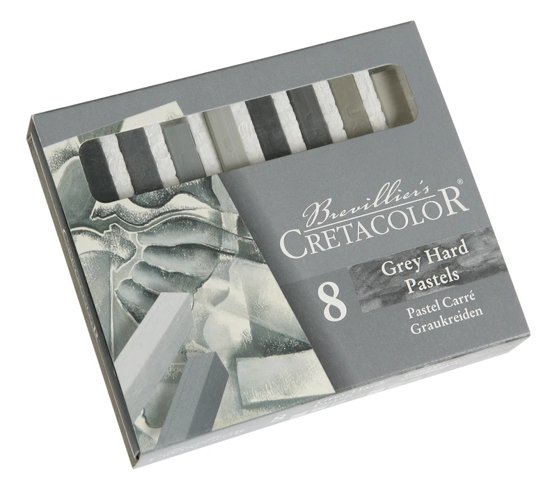 CRETACOLOR Grey Chalk Pastels 8 Sticks