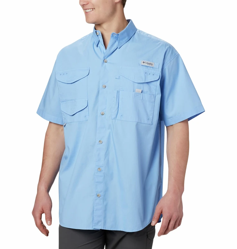 Columbia Men's Bonehead Short Sleeve Fishing Shirt (White Cap, X-Large, Tall Inseam)