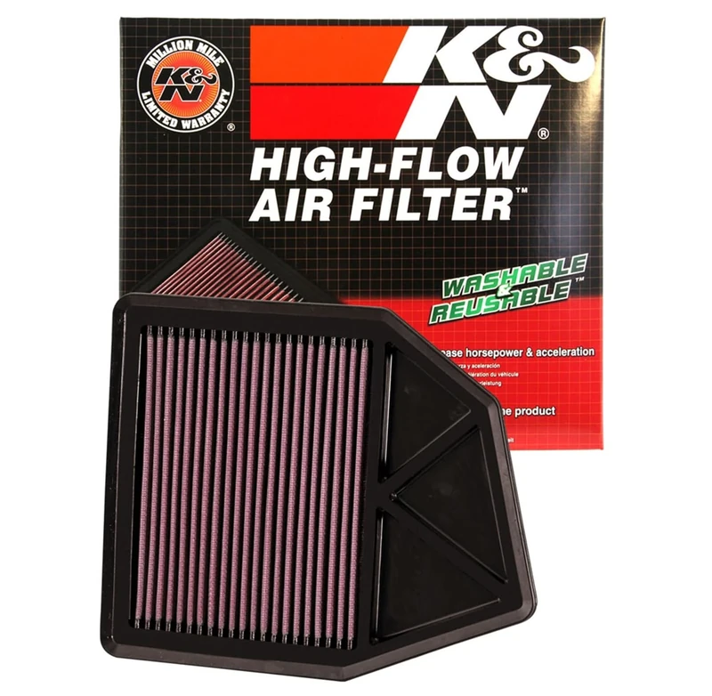 K&N Replacement air filter compatible with Honda Accord 2.4 2008-2012 / Honda Crosstour 2.4 2012-2015 (33-2402)