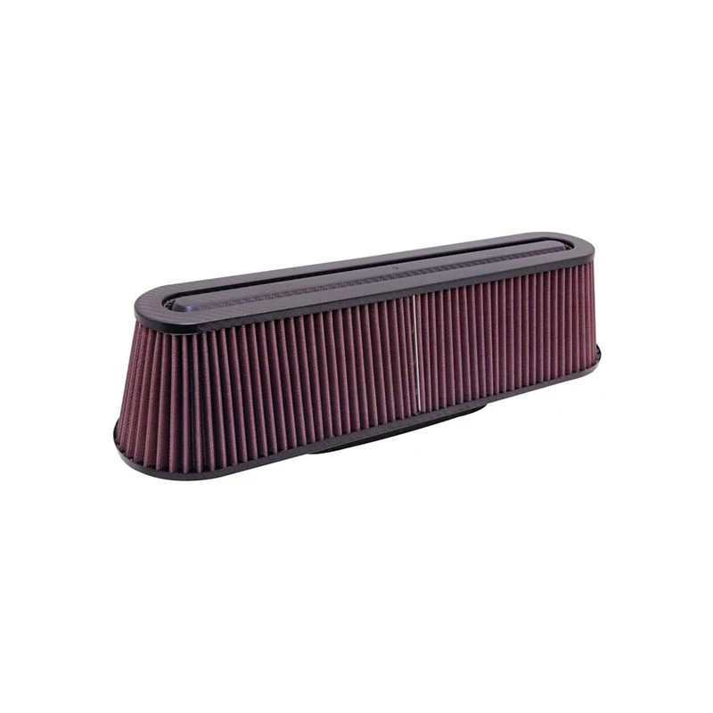 K&N Universal Air Filter - Carbon Fiber Top and Base: High Performance, Premium, Washable, Replacement Engine Filter: Filter Height: 4.625 In, Flange Length: 2 In, Shape: Oval Straight, RP-5161