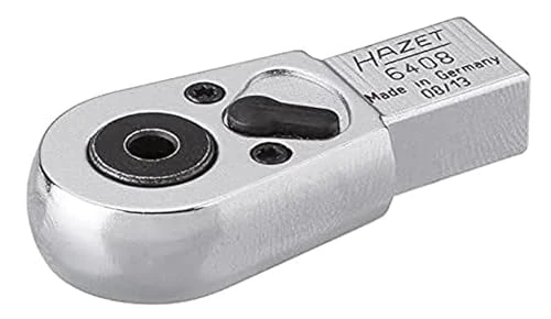 HAZET 6408 46.5 mm Hexagon Profile Insert Reversible Ratchet for Bits - Chrome-Plated
