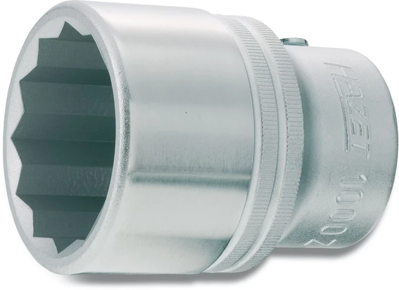 HAZET 1000AZ-1.3/4 72 mm 12-Point Profile Socket - Chrome-Plated/Polished