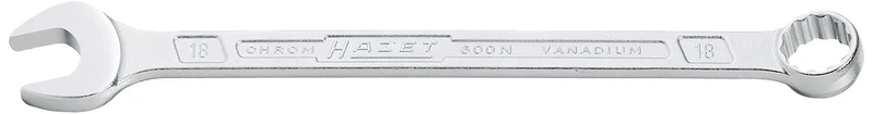 HAZET 600NA-1.1/8 380 mm 12-Point Profile Combination Wrench - Chrome-Plated - Image 1