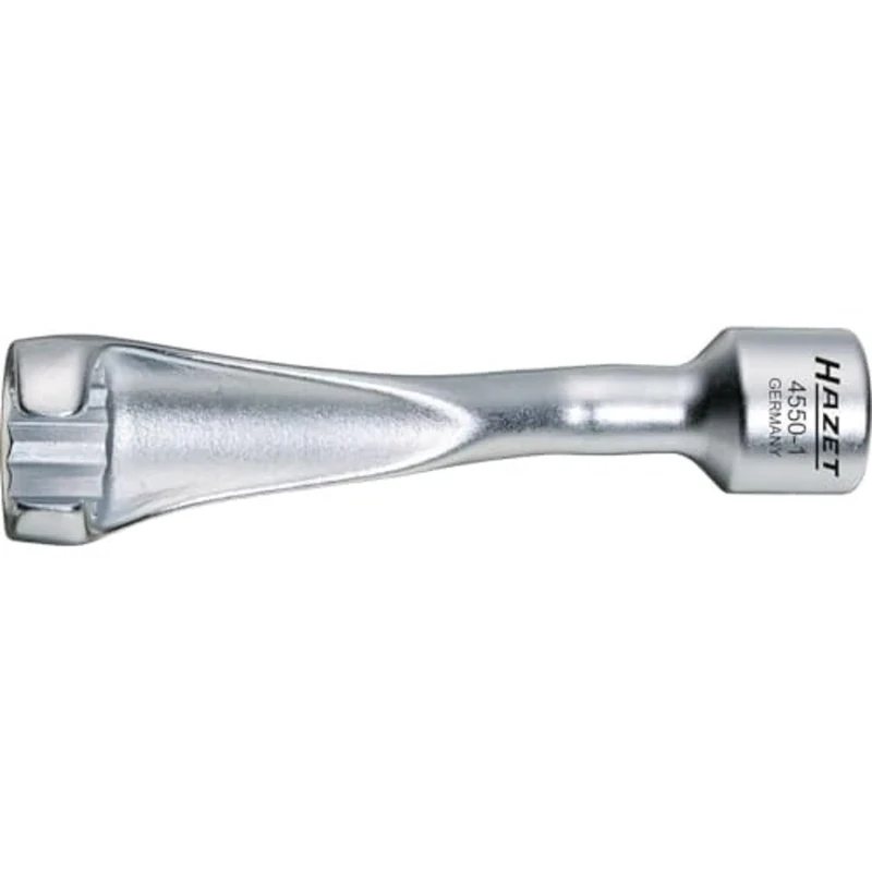 HAZET 4550-1 120 mm 12-Point Profile Injection Line Wrench - Chrome-Plated