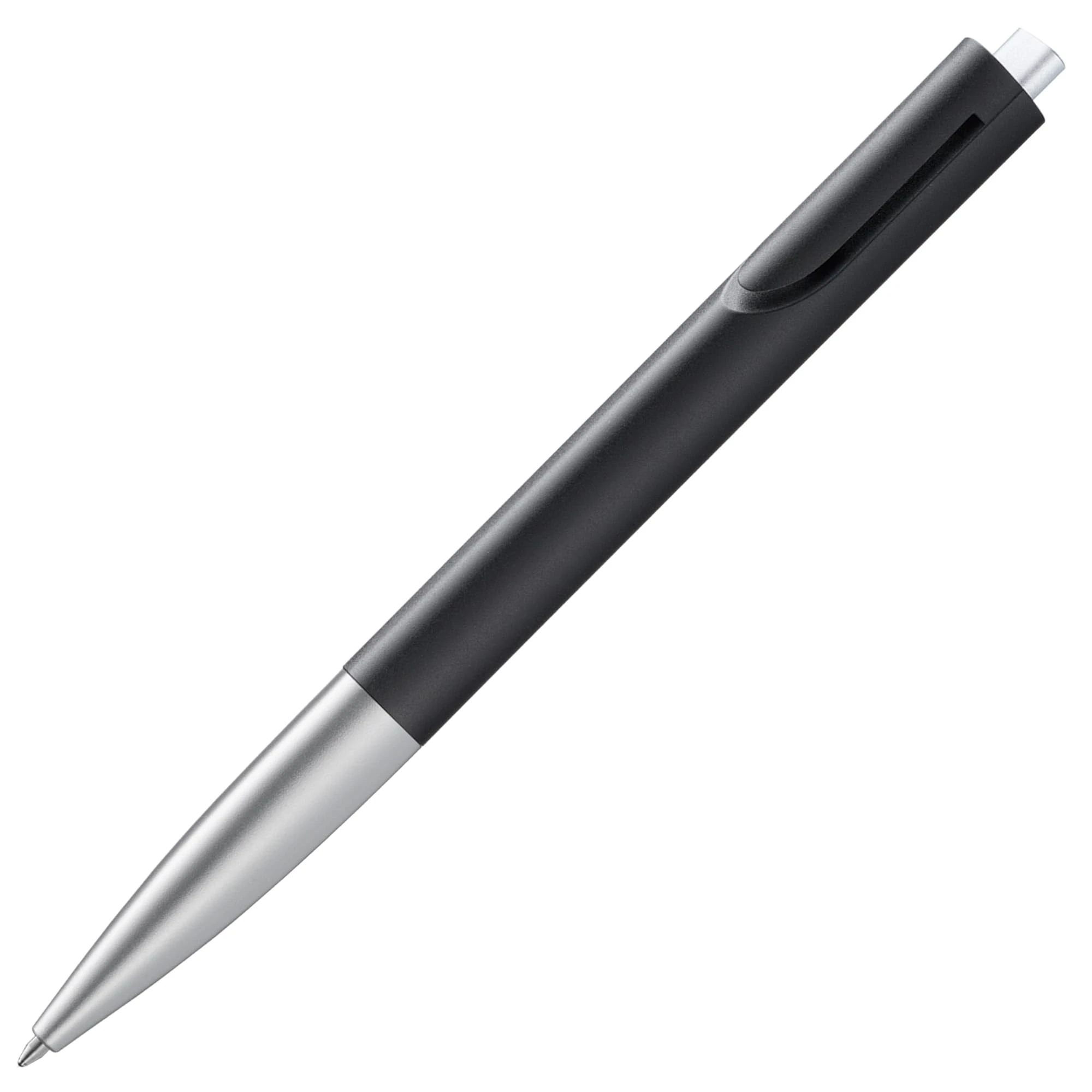 LAMY NOTO 283 Simple Ballpoint Pen Plastic Black/Silver with Triangular Body and Push Mechanism Includes Lamy M 16 Large Refill M 16 Line Width M in Black