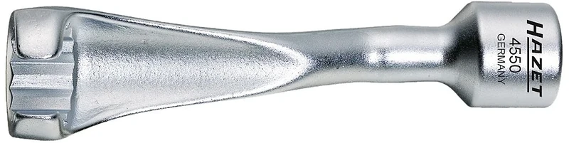 HAZET 4550 115 mm 12-Point Profile Injection Line Wrench - Chrome-Plated