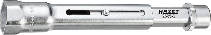 HAZET 2505-2 197.5 mm Hexagon Profile Spark Plug Wrench - Chrome-Plated