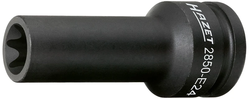 HAZET 2850-E20 110 mm Torx Profile Impact Socket - Phosphatised/Oiled
