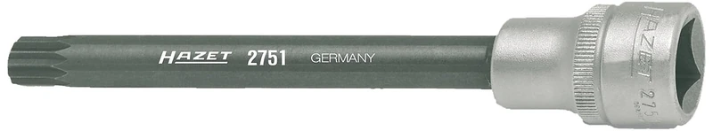 HAZET 2751 12.5 mm Hollow Screwdriver Socket for Cylinder Head and Cardan Shaft Screws