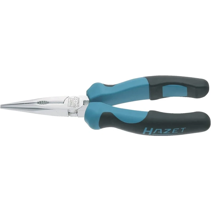HAZET 1841A-22 165 mm Snipe Nose Pliers - Bright Chrome-Plated