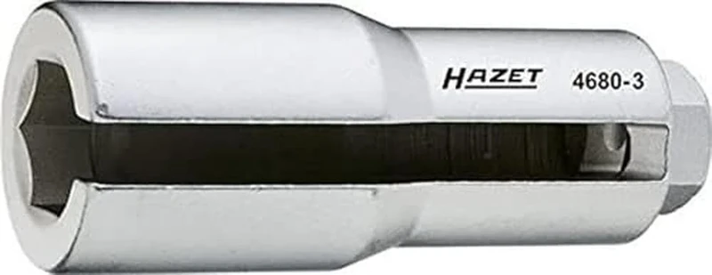 HAZET 4680-3 110 mm Hexagon Profile Lambda Probe Socket - Chrome-Plated