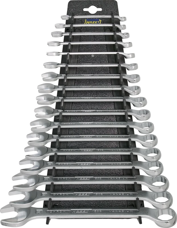 Hazet 603/17H 12-Point Profile Combination Wrench Set - Chrome-Plated