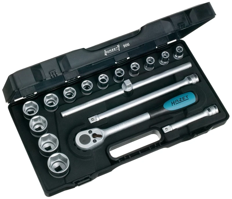 HAZET 906 Hexagon Traction Profile Socket Set - Multi-Colour