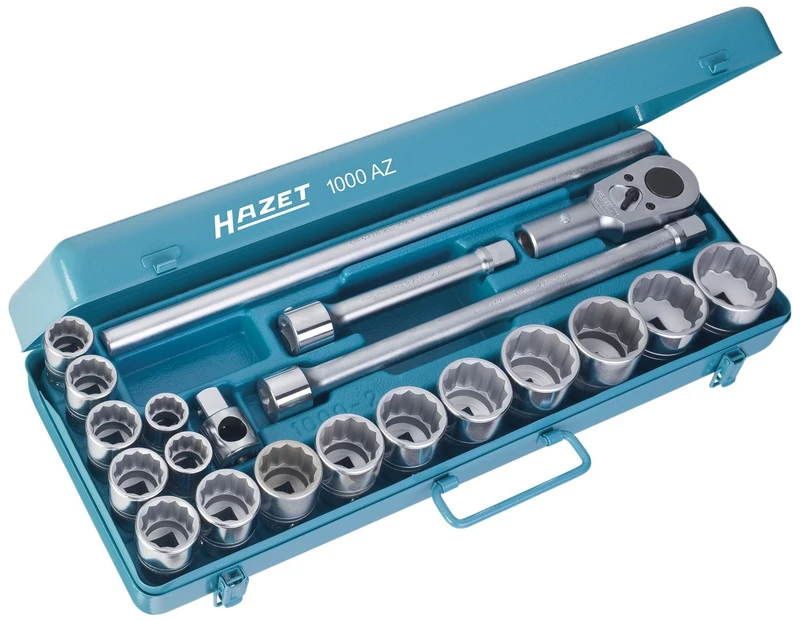 HAZET 1000AZ 12-Point Profile Socket Set - Multi-Colour