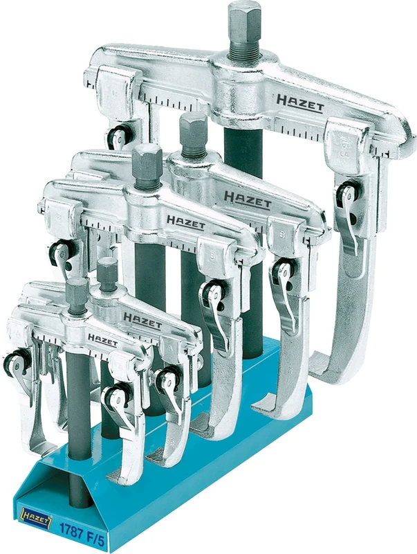 HAZET 1787F/5 2-Arm Quick-Clamping Puller Set - Multi-Colour
