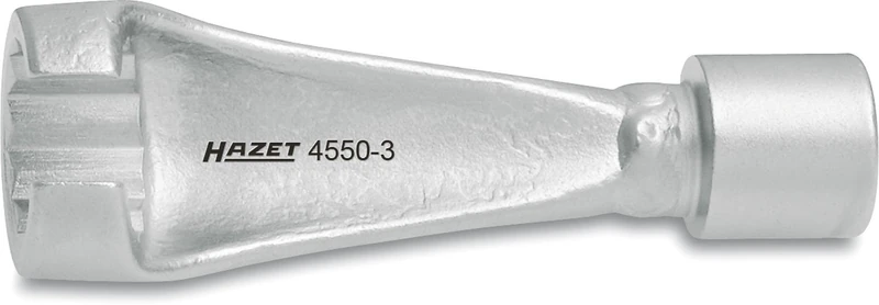 HAZET 4550-3 83 mm 12-Point Profile Injection Line Wrench - Chrome-Plated