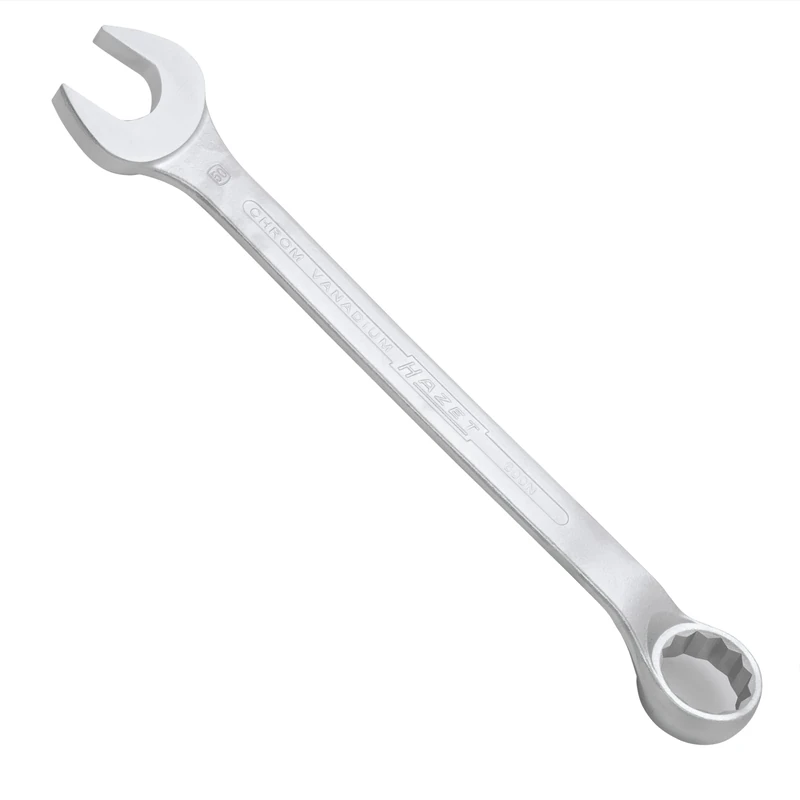 HAZET 600N-50 560 mm 12-Point Profile Polished Head Combination Wrench - Chrome-Plated