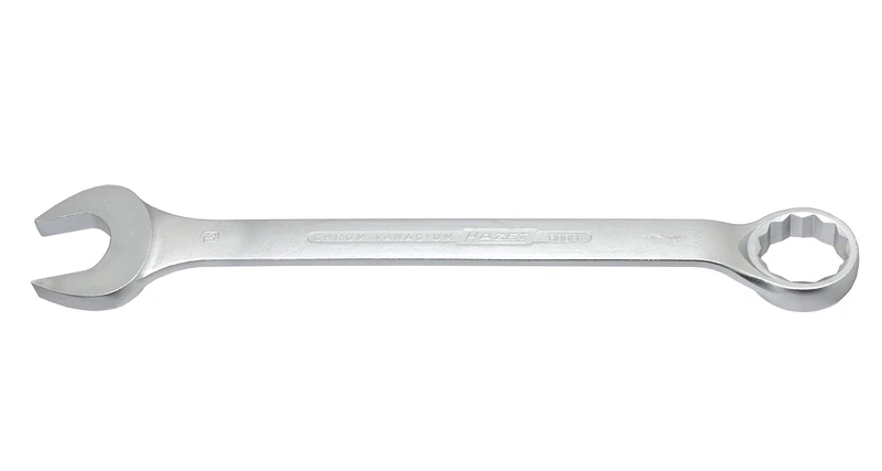 HAZET 600N-65 710 mm 12-Point Profile Polished Head Combination Wrench - Chrome-Plated
