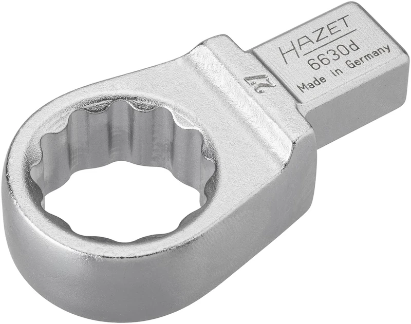 HAZET 6630D-27 76.8 mm 12-Point Traction Profile Insert Box-End Wrench - Chrome-Plated