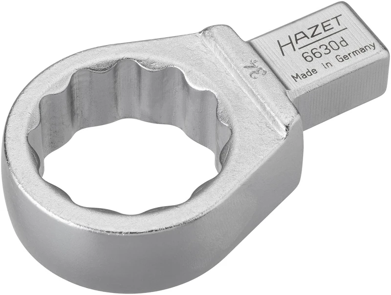 HAZET 6630D-34 81.3 mm 12-Point Traction Profile Insert Box-End Wrench - Chrome-Plated