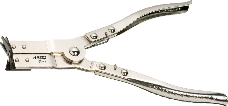 HAZET 790-3 220 mm Piston Ring Pliers with Burnished Prism Holder - Nickel-Plated