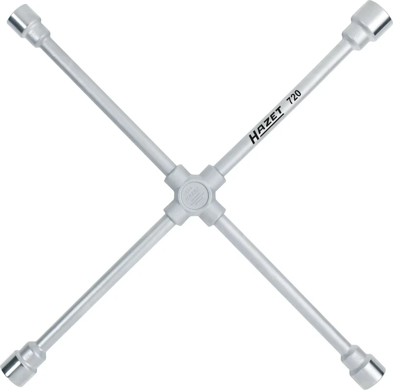 HAZET 720-30 750 mm Hexagon Profile Polished Head 4 Way Rim Wrench - Chrome-Plated