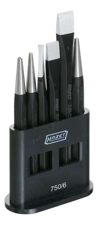 HAZET 750/6 Centre Chisel Drift Punch Set - Multi-Colour