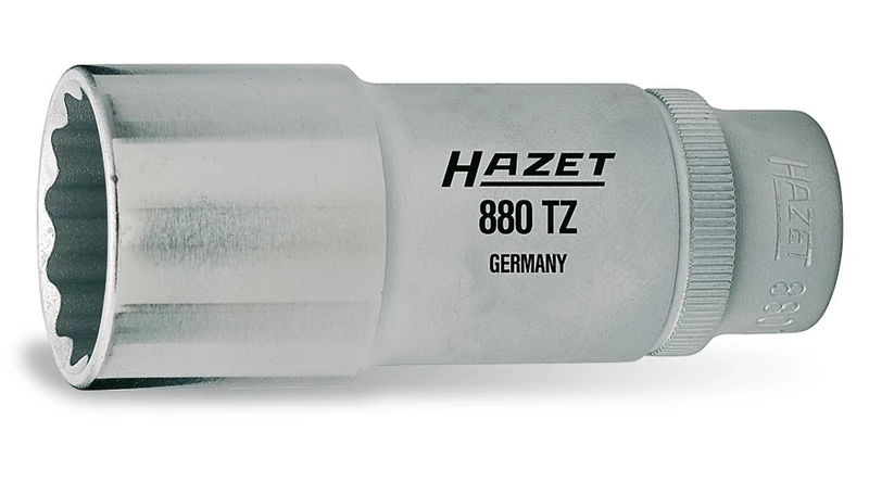 HAZET 880TZ/10H 240 mm 12-Point Profile Socket Set - Chrome-Plated/Polished