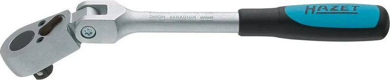 HAZET 8816GK 218 mm Polished Reversible Ratchet with Hinge Joint - Chrome-Plated