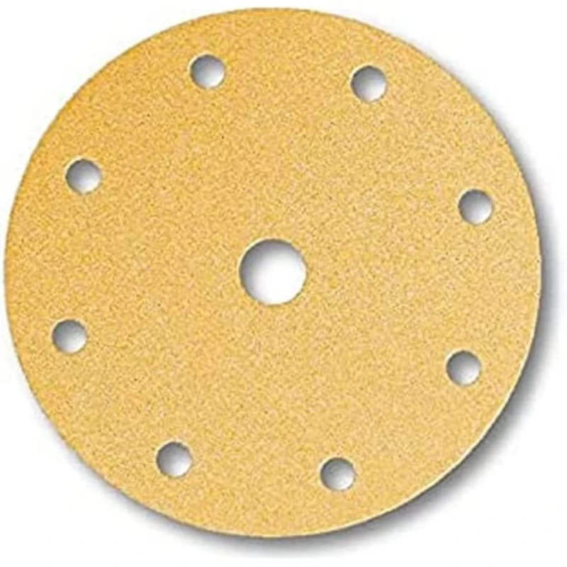 Mirka Gold Universal Sanding Paper Ø 150mm Grip 9-hole, grit P180, 100 pcs / For sanding plaster, filler, chipboard, wood, varnish - Image 1