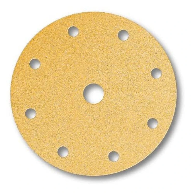 Mirka Gold Universal Sanding Paper Ø 150mm Grip 9-hole, grit P80, 100 pcs / For sanding plaster, filler, chipboard, wood, varnish