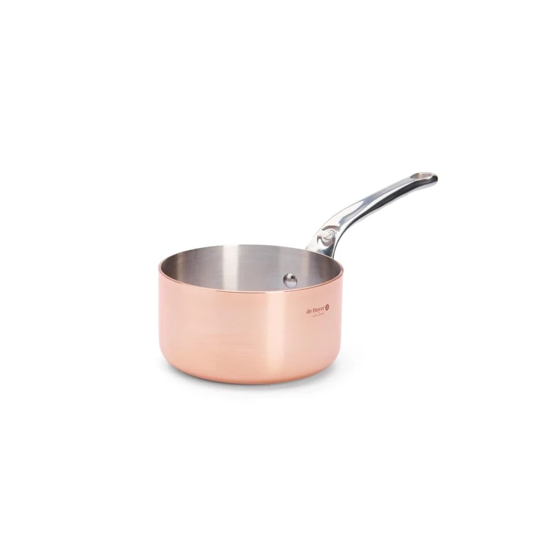 De Buyer 6406.14 Inocuivre Stainless Steel Saucepan, 2 mm Thick, 14 cm Diameter