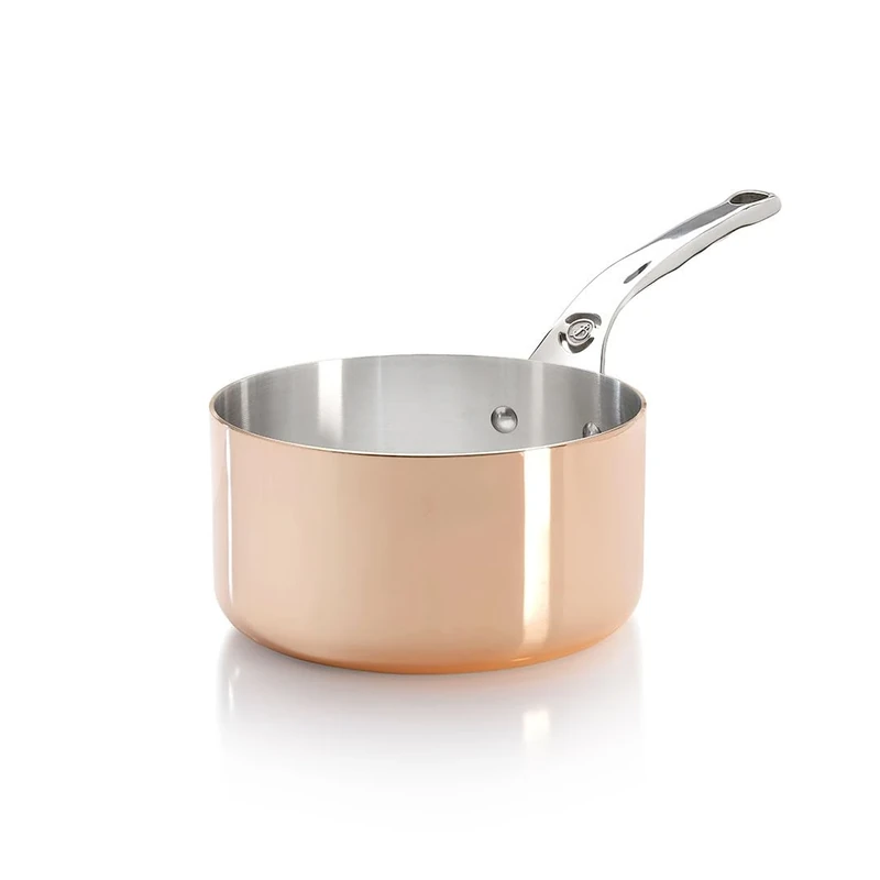 De Buyer 6406.20 Inocuivre Stainless Steel Saucepan, 2 mm Thick, 20 cm Diameter