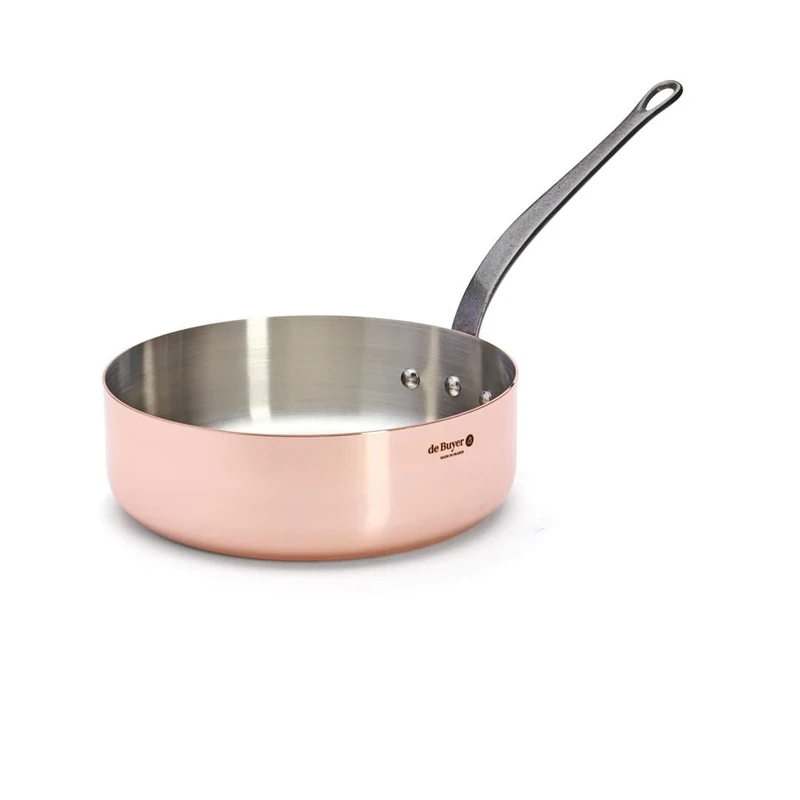 De Buyer 6462.28 Inocuivre First Class Sauté Pan without Lid, 28 cm Diameter