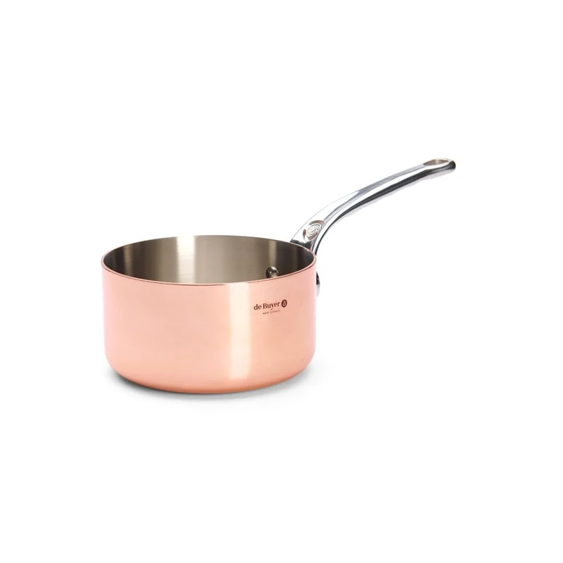 De Buyer 6406.16 Inocuivre Stainless Steel Saucepan, 2 mm Thick ,16 cm Diameter