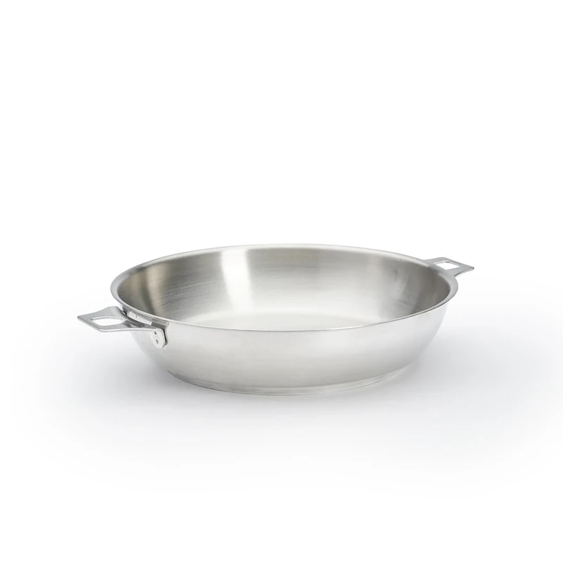 De Buyer 3493.24 Twisty Stainless Steel Frying Pan, 24 cm Diameter