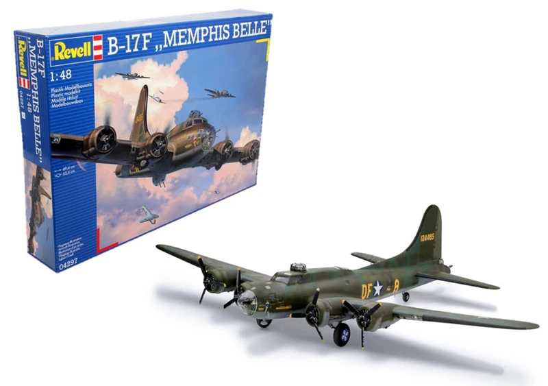 Revell 04297 B-17F Memphis Belle 1:48 Scale Unbuilt/Unpainted Plastic Model Kit - Image 1